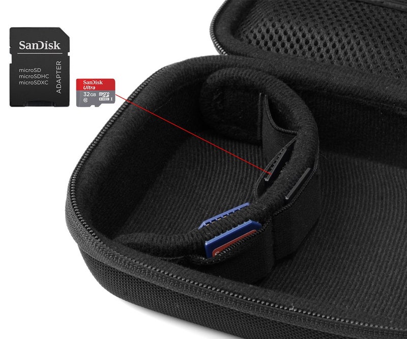 CaseSack Case for Body camera, action camera like MIUFLY 1296, Veho VCC003, VCC005 MUVI HD10, HDPRO, PNZEO F5, BOBLOV M5/ M7, Pyle PPBCM9, R-Tech HD Night Version camera, SD card Pockets - Image 4